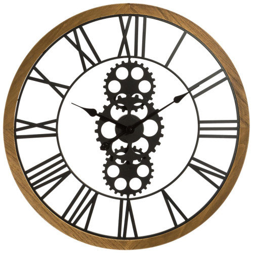 3S. x Home - Pendule Mécanique en Métal et Bois  - Horloges Design