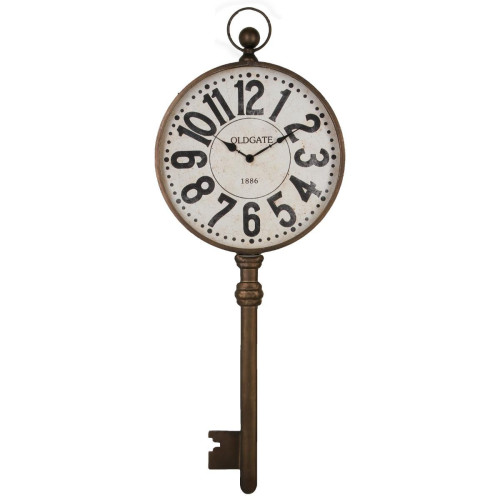 3S. x Home - Pendule métal clef 39.5X100 - Horloges Design