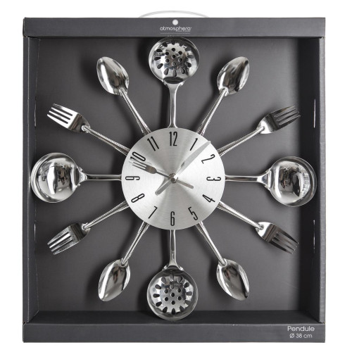 3S. x Home - Pendule métal ustensiles D38 - Horloges Design