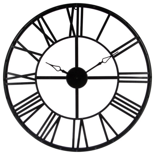 3S. x Home - Pendule métal vintage noir D70 - Horloges Design
