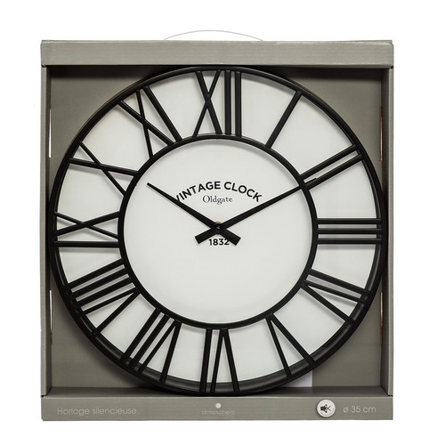 3S. x Home - Pendule Plastique Silence Noir - Horloges Design