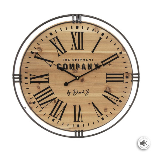 3S. x Home - Pendule Silence Coloniale marron - Horloges Design