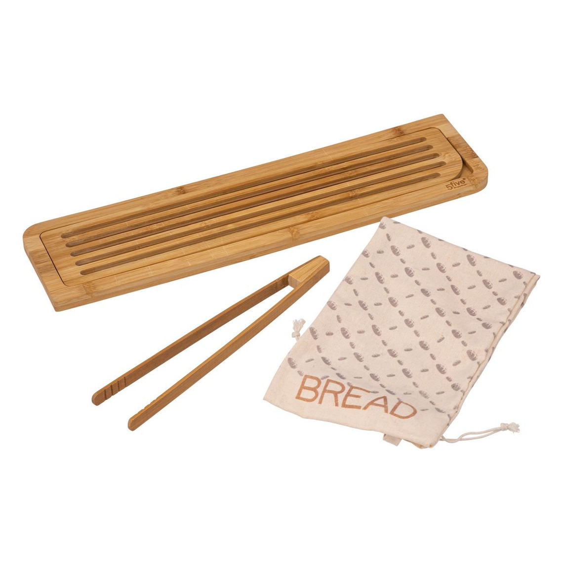 planche à découper pain avec accessoires bambou 50x13cm