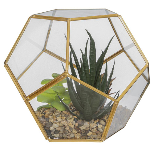 3S. x Home - Plante artificielle "Terra" en verre et métal D17 - La Déco Design