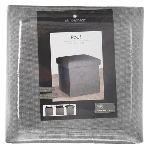 3S. x Home - Pouf pliant gris clair - Pouf Design