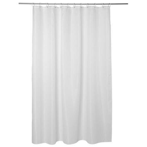 3S. x Home - Rideau de douche 180x200 cm "Modern Color" blanc - Accessoires de salle de bain