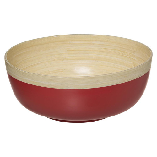 3S. x Home - Saladier "Modern Color" rouge en bambou 30cm - Bols Et Saladiers Design