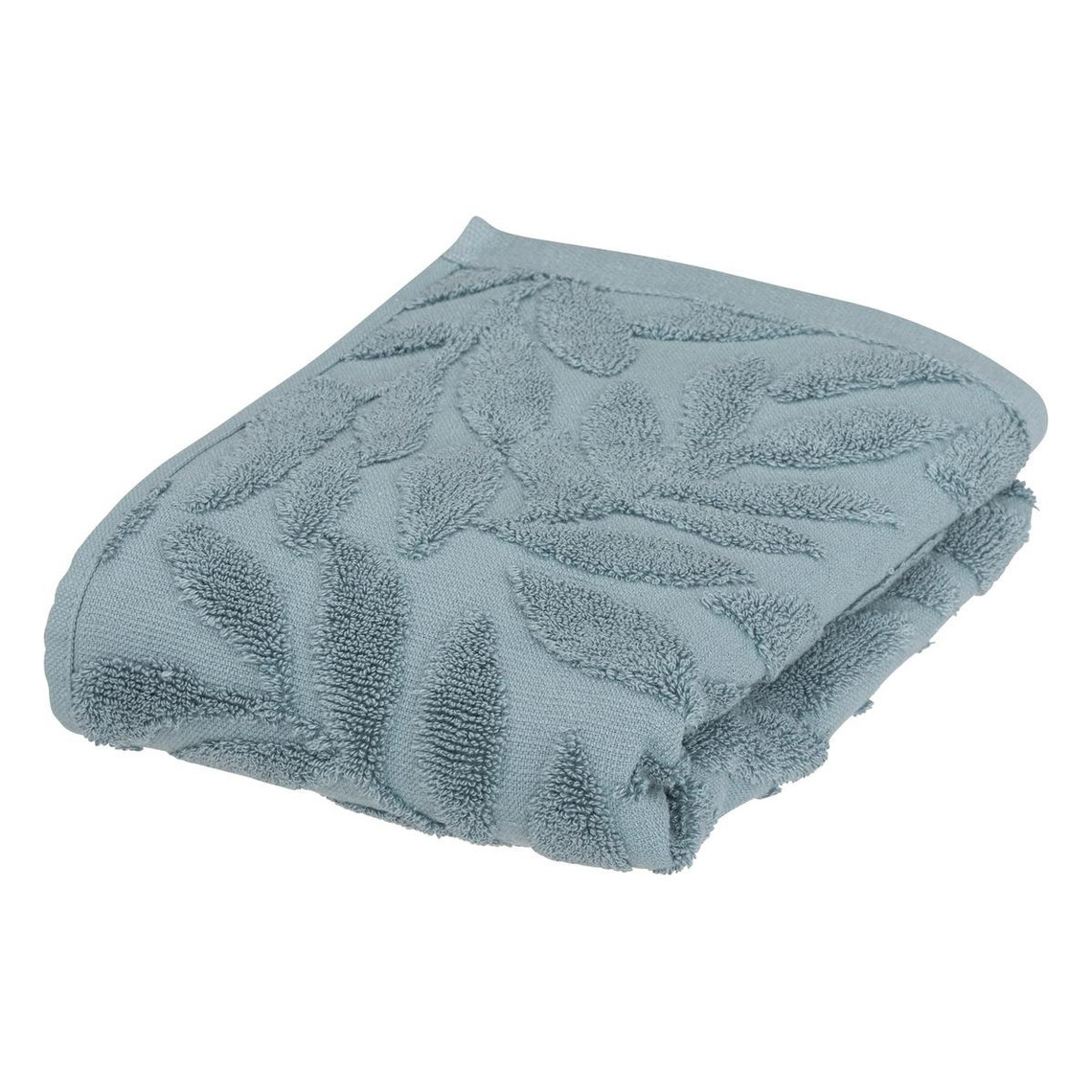 serviette de toillette cisel, coton, bleu, 50x90 cm