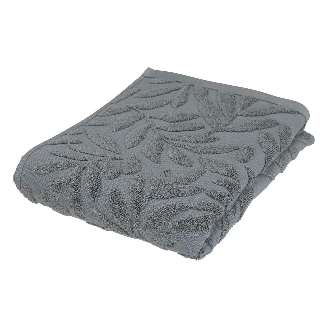 serviette de toilette cisel, coton, gris foncé, 50x90 cm
