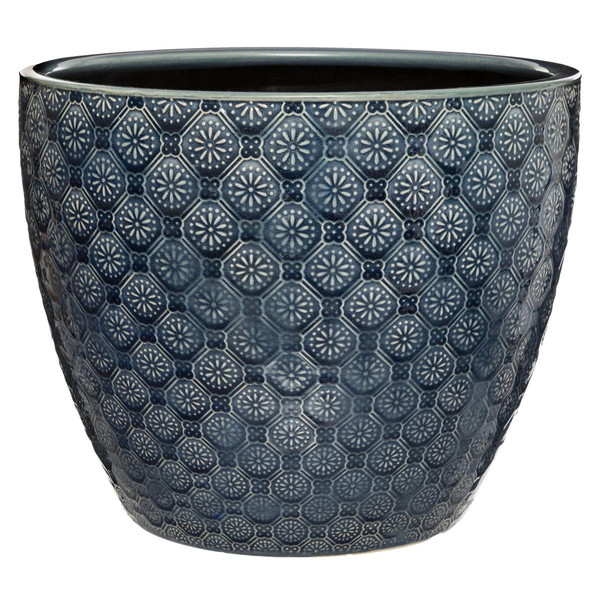 Set Céramique Fleur Bleu x 3 Vase