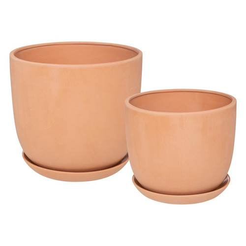 3S. x Home - Set de 2 pots "Cosy", rose terracotta - Pots de fleurs, jardinières