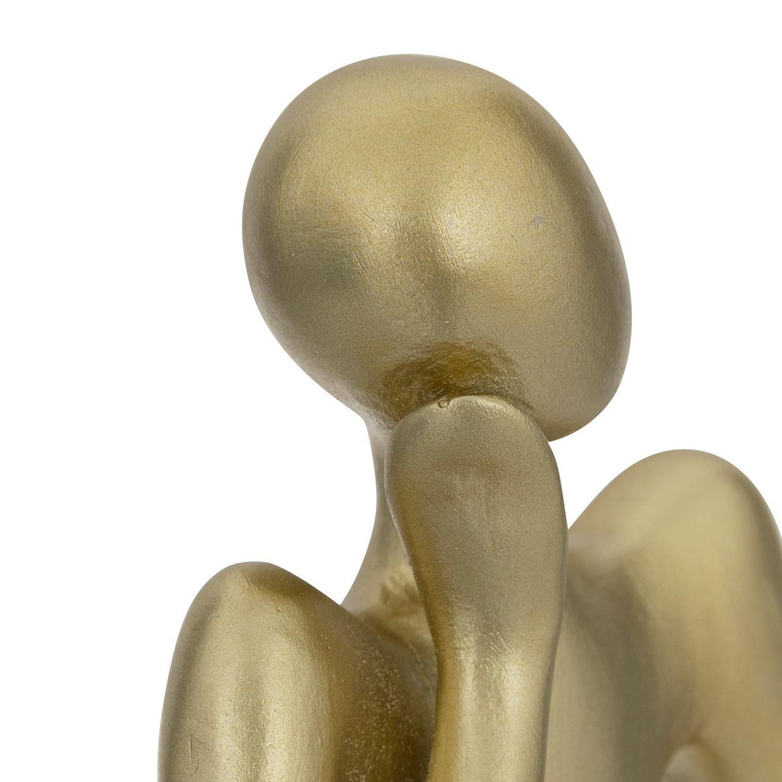 Set de 3 statuettes femme H17cm en résine doré