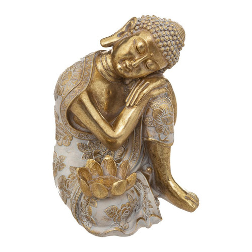 Statuette "Bouddha", résine, doré, H23 cm Doré 3S. x Home Meuble & Déco