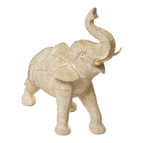 3S. x Home - Statuette "Éléphant", résine, doré, H37,5 cm - Meuble Et Déco Design