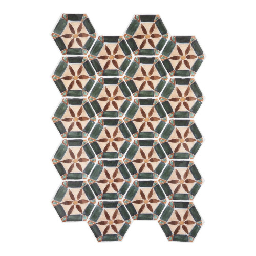 Sticker "Ali" 30x40 x2 en héxagone Multicolore 3S. x Home Meuble & Déco