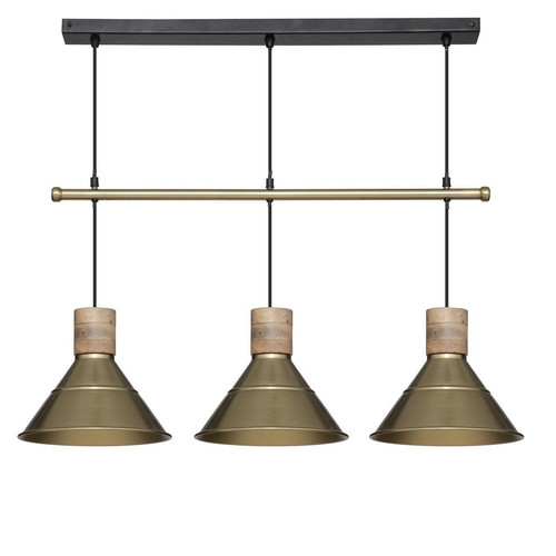 3S. x Home - Suspension "Bota", métal, doré, H 100. l 80 cm - Lampes et luminaires Design
