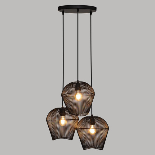 3S. x Home - Suspension "Jena", métal, noir, D26 cm - Lampes et luminaires Design