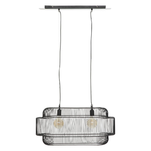 3S. x Home - Suspension "Stora", métal filaire, noir, L72,5 cm - Lampes et luminaires Design