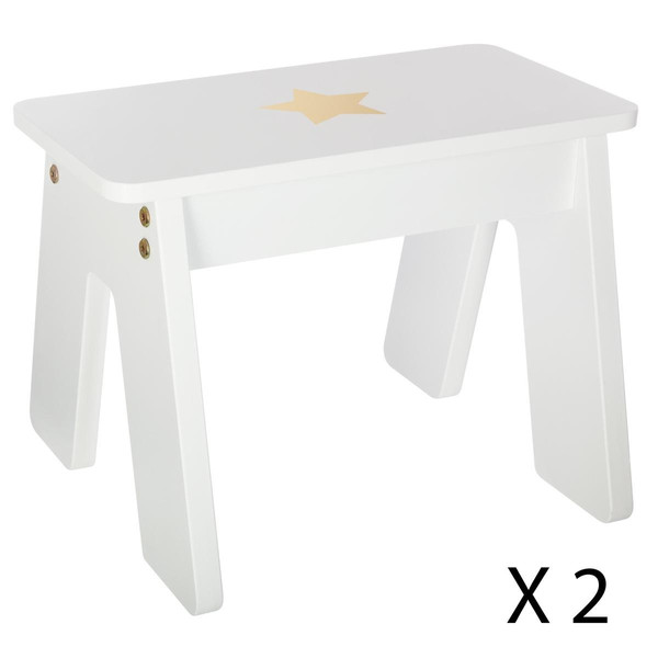 Table banc + de tabourets fille blanc Blanc 3S. x Home Meuble & Déco