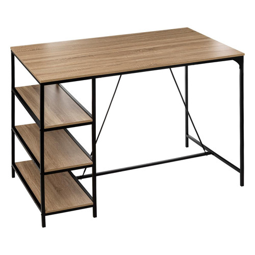 3S. x Home - Table de bar effet chêne naturel  - Table Design