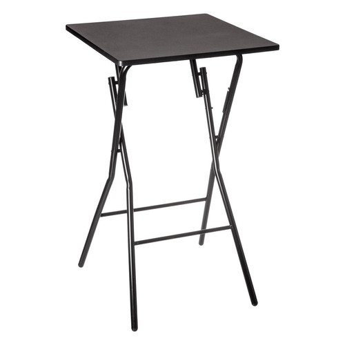 3S. x Home - Table Bar Pliante 60 x 60 cm Noir - Table de bar