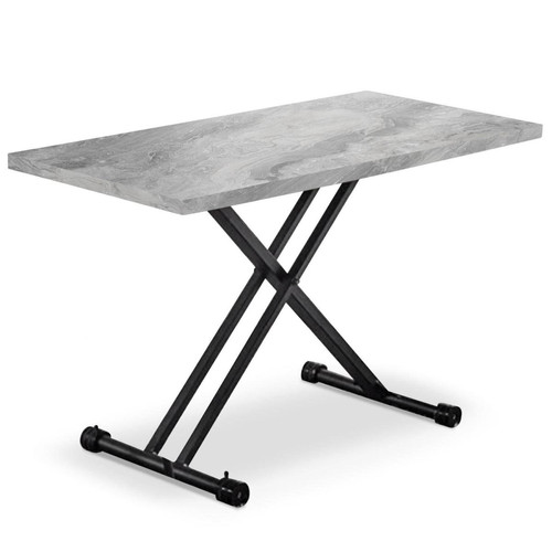 3S. x Home - Table basse relevable Effet Marbre Gris  - Table Basse Design