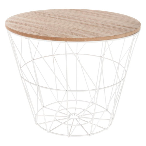 3S. x Home - Table café métal blanc Kumi - Table Basse Design