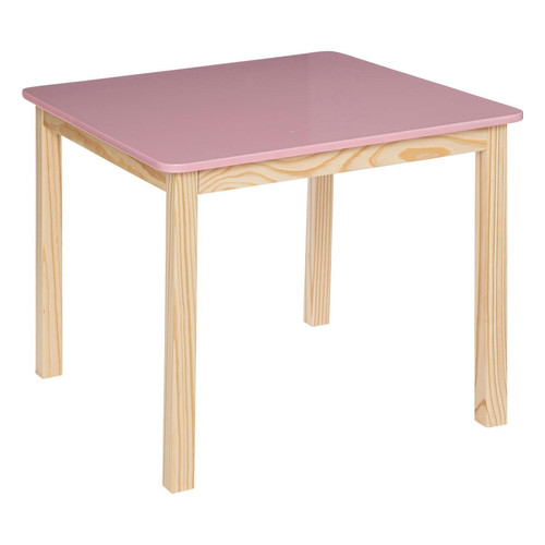 3S. x Home - Table "Classic" en pin et bois rose - Bureau Enfant Design