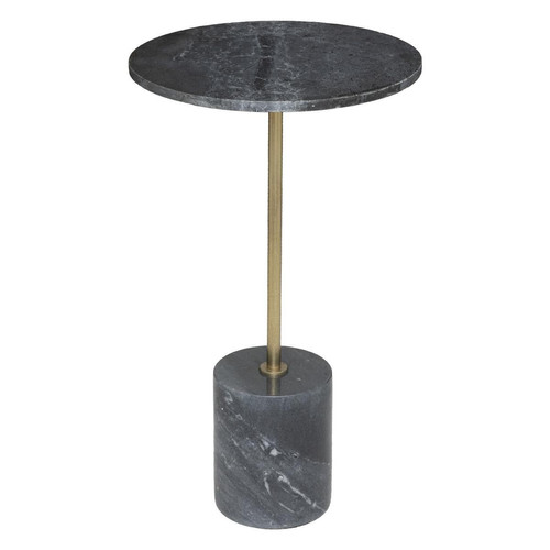 3S. x Home - Table d'appoint "Ilian", marbre et métal, gris - Table Basse Design