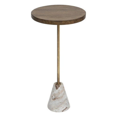 3S. x Home - Table d'appoint "Neith", manguier et marbre - Table Basse Design