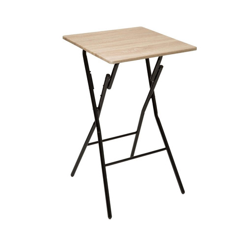 3S. x Home - Table de bar pliante 2 places effet bois - Table Salle A Manger Design