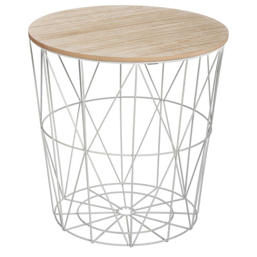 3S. x Home - Table de café grise métal Kumi - Table Basse Design