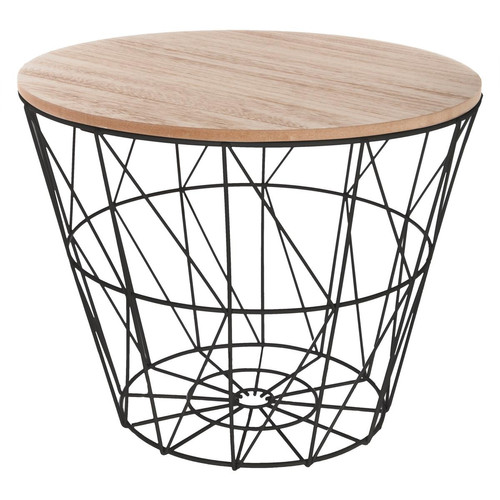 3S. x Home - Table de café métal Kumi noire - Meuble Et Déco Design