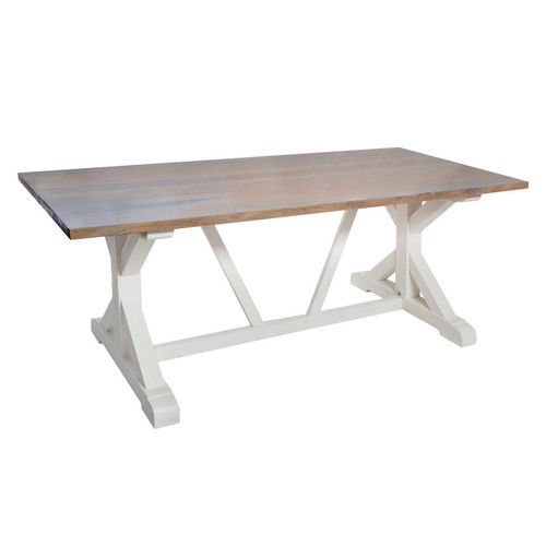 3S. x Home - Table Diner en bois blanc  - Table basse blanche design