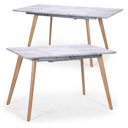 3S. x Home - Table extensible Bilbao effet Marbre - Table Extensible Design
