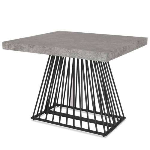 3S. x Home - Table extensible Factory Effet Béton - Table Extensible Design