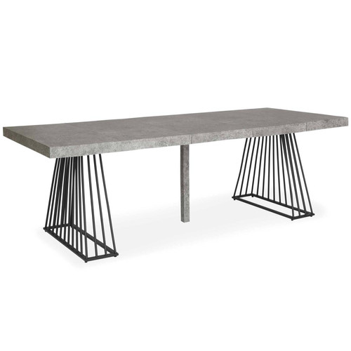 Table extensible Factory Effet Béton 3S. x Home