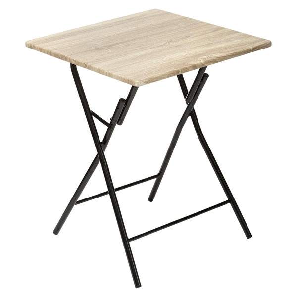 Table Pliante 60 x 60 cm Bois Beige 3S. x Home Meuble & Déco