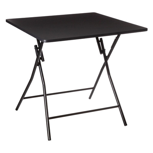 3S. x Home - Table Pliante 80 X 80 Cm Noir - Table