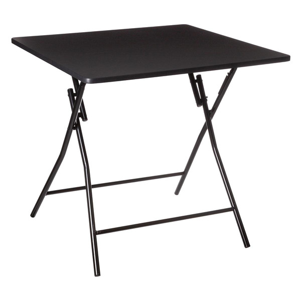 Table Pliante 80 X 80 Cm Noir Noir 3S. x Home Meuble & Déco