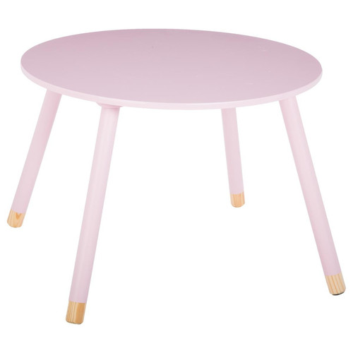 3S. x Home - Table rose "Douceur" en bois - Bureau Enfant Design