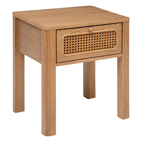 3S. x Home - Tables de chevet un tiroir en placage frêne  - Table De Chevet Design