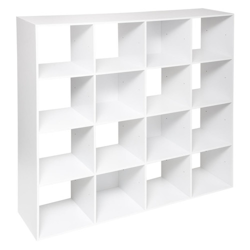 3S. x Home - Étagère 16 Cases Mix Blanc - Etagere blanche design