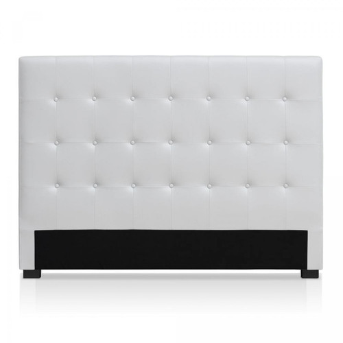 3S. x Home - Tête De Lit Avec Port USB LUXOR 160cm Simili Blanc - Tete de lit
