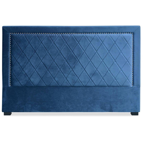 3S. x Home - Tête de lit Velours Bleu  - Sommiers Et Lits Design