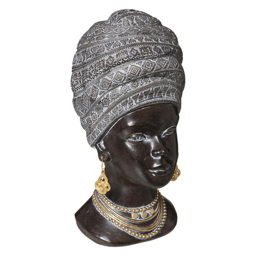 3S. x Home - Tête Femme Africaine H28 - Statue Et Figurine Design