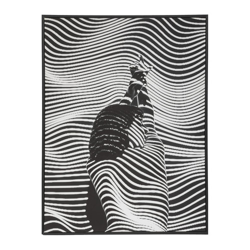 3S. x Home - Toile imprimée "Wilem", bois, noir et blanc, 60x90 cm - La Déco Design