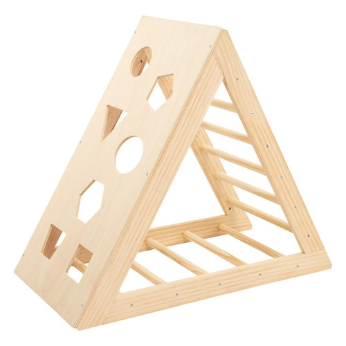 3S. x Home - Triangle d'escalade enfant, pin, 80x93 cm - La chambre