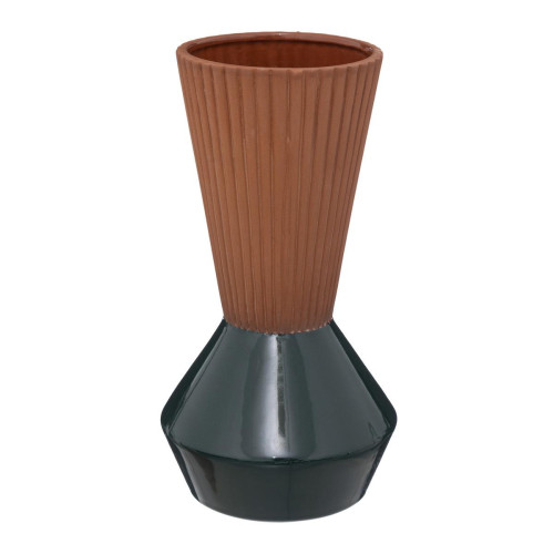 3S. x Home - Vase "Ali" bicolore terracotta et vert H25cm - Vase
