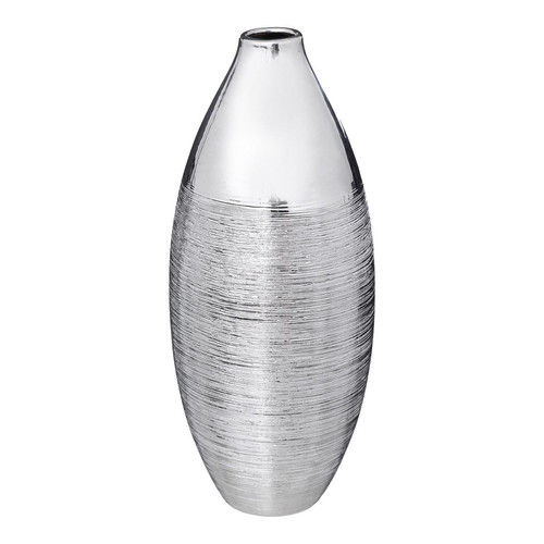 3S. x Home - Vase céramique argenté H38 - Vase